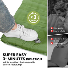 Pallfi sleeping pad double-layer valves reduce air leakage for stability