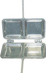 Palmer 2-in-1 sandwich toaster over campfire for two perfectly toasted mountain pies
