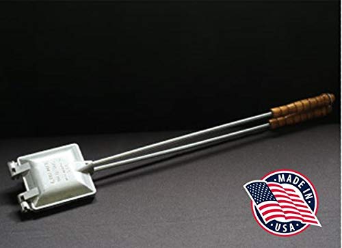 Palmer aluminum campfire sandwich maker crimped-edges seal fillings securely during cooking.