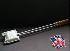 Palmer aluminum campfire sandwich maker crimped-edges seal fillings securely during cooking.