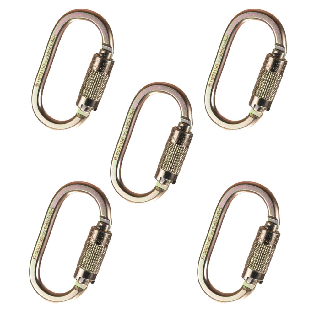 Palmer Safety self-closing carabiner with steel twist lock for secure, easy clipping.