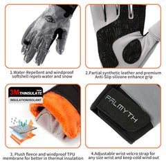 Palmyth adjustable wrist strap gloves ensure snug fit and wind protection