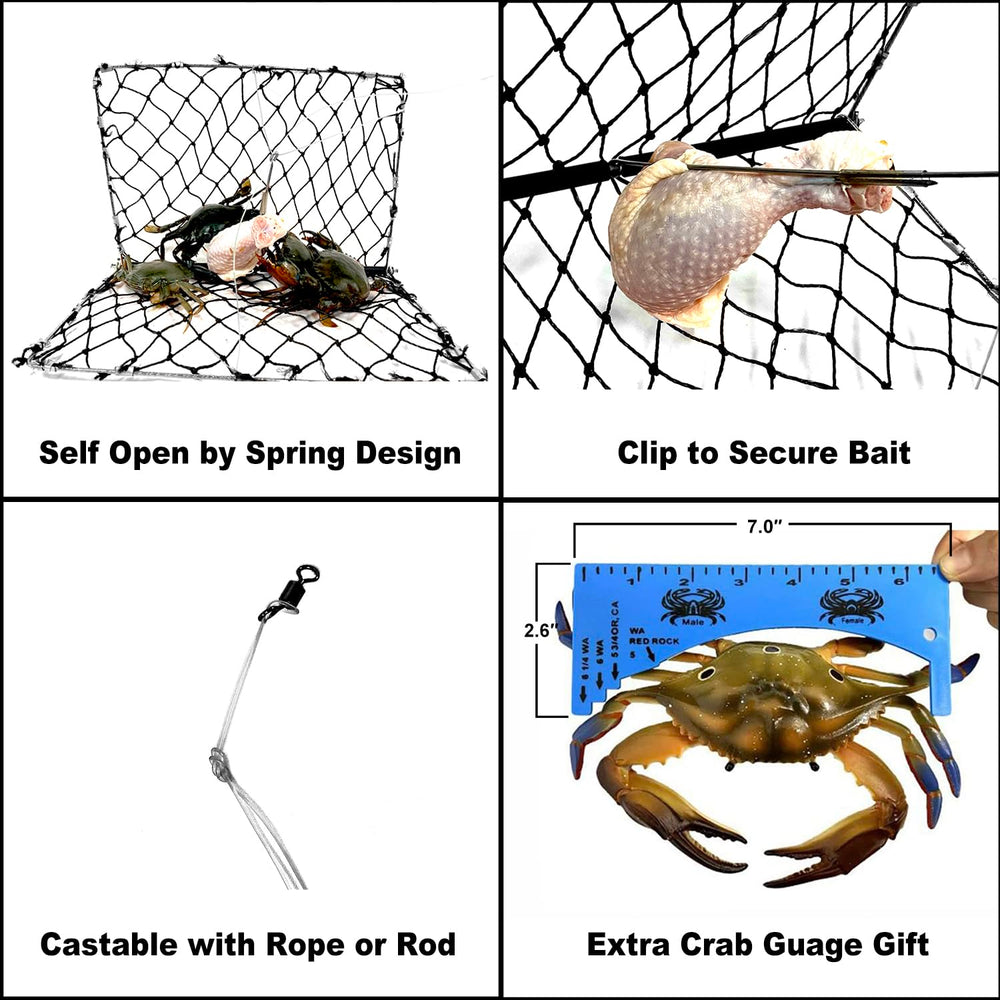 Close-up of crab gauge included with trap