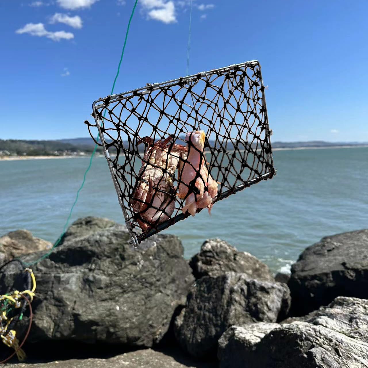 Durable polyester netting with stainless steel frame