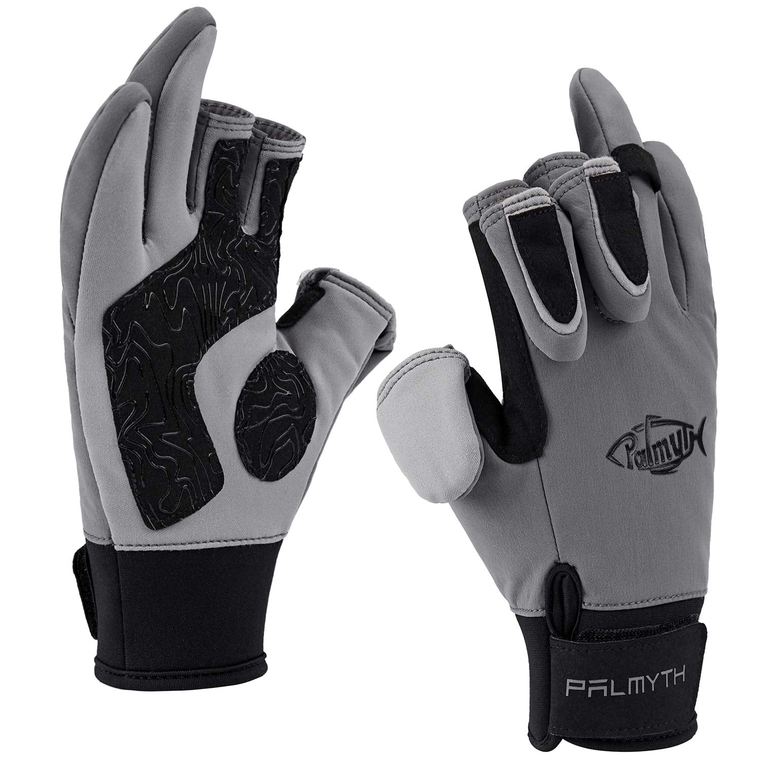 Palmyth flexible gloves with convertible fingertips for fishing and photography