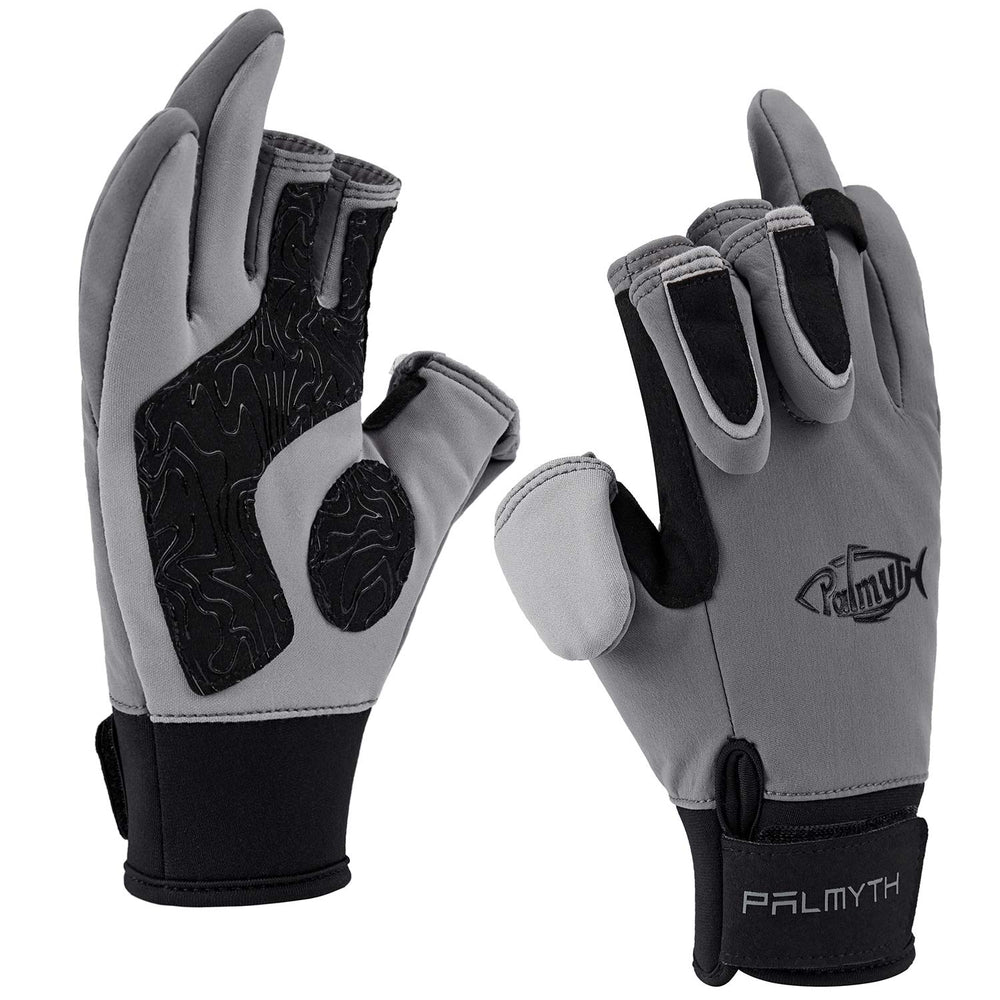 Palmyth flexible gloves with convertible fingertips for fishing and photography