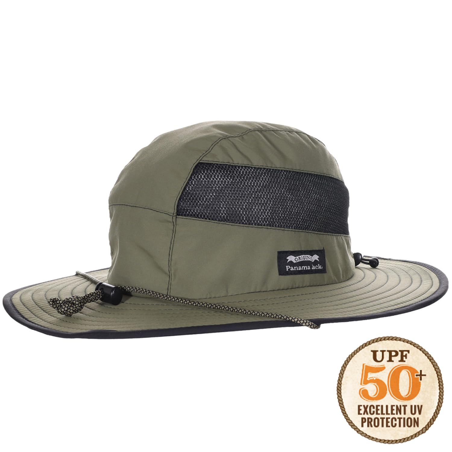 Panama Jack boonie hat with mesh sidewalls for breathable comfort.