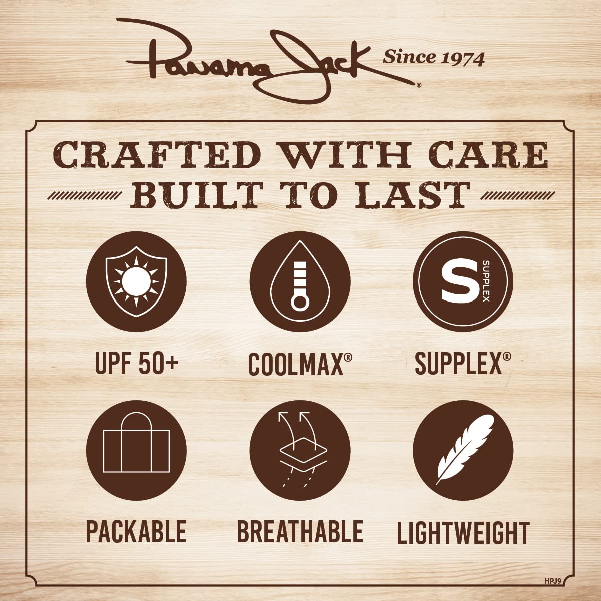 Panama Jack Castaway Boonie Hat brim detail with UPF 50+ protection