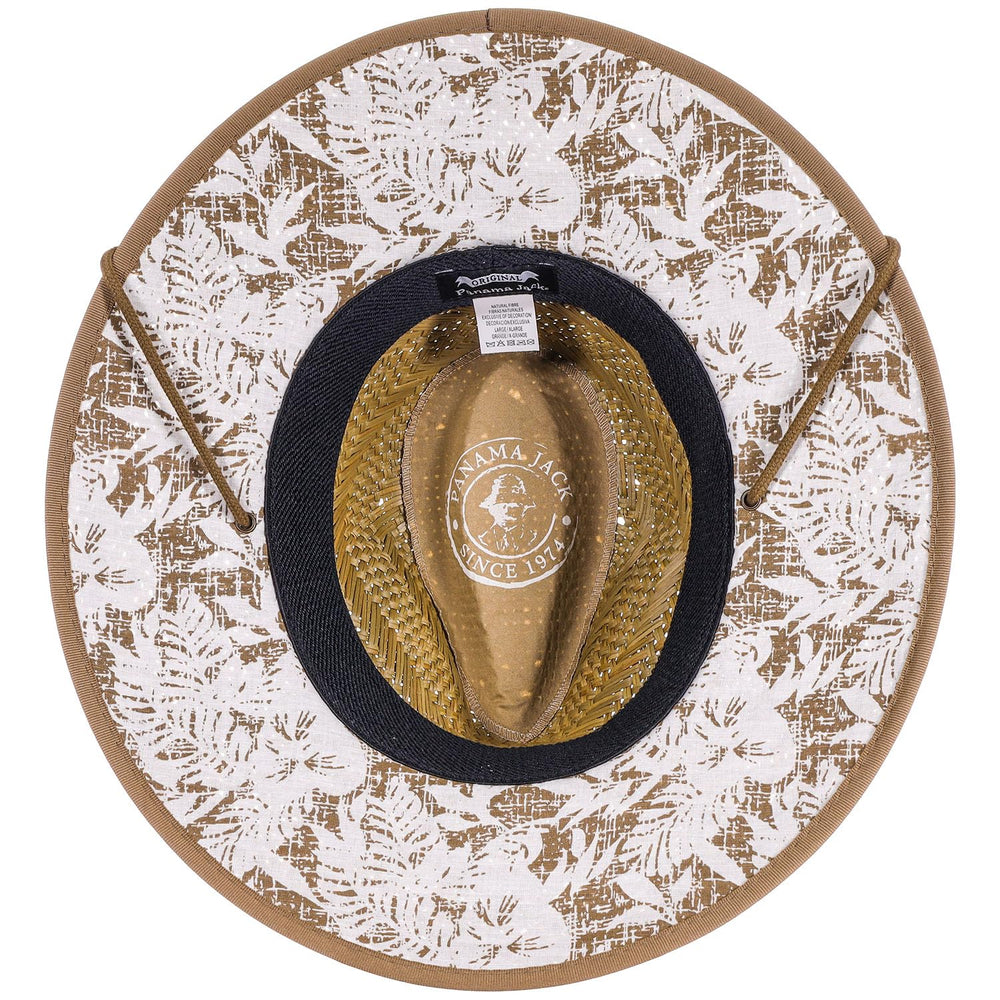 Panama Jack Deluxe Straw Lifeguard Hat inner sweatband helps keep you cool