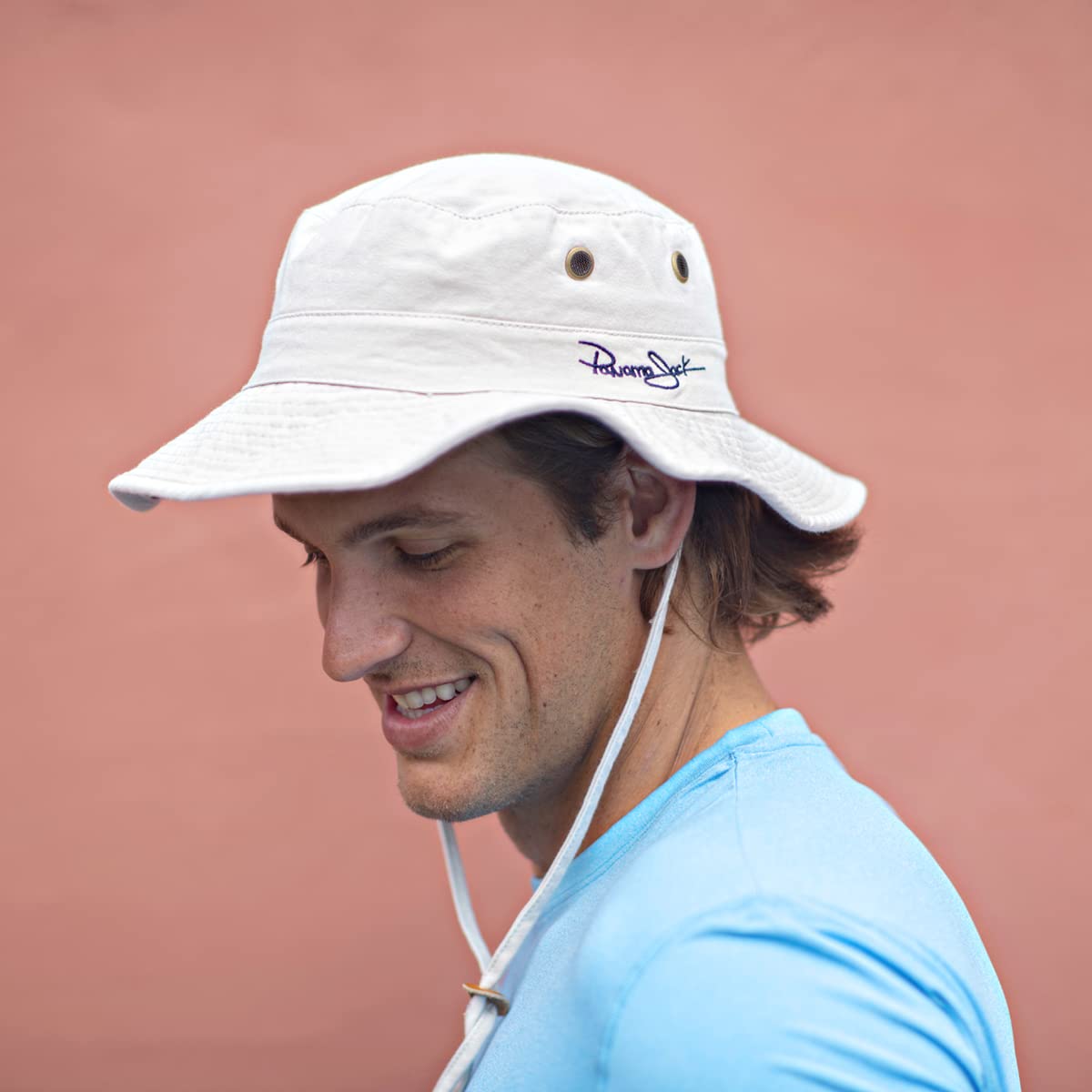 Panama Jack Marina Bay packable hat folded for travel