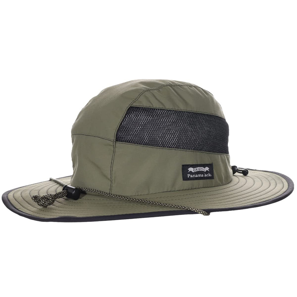 Panama Jack men's olive sun hat packable for travel and outdoor adventures.