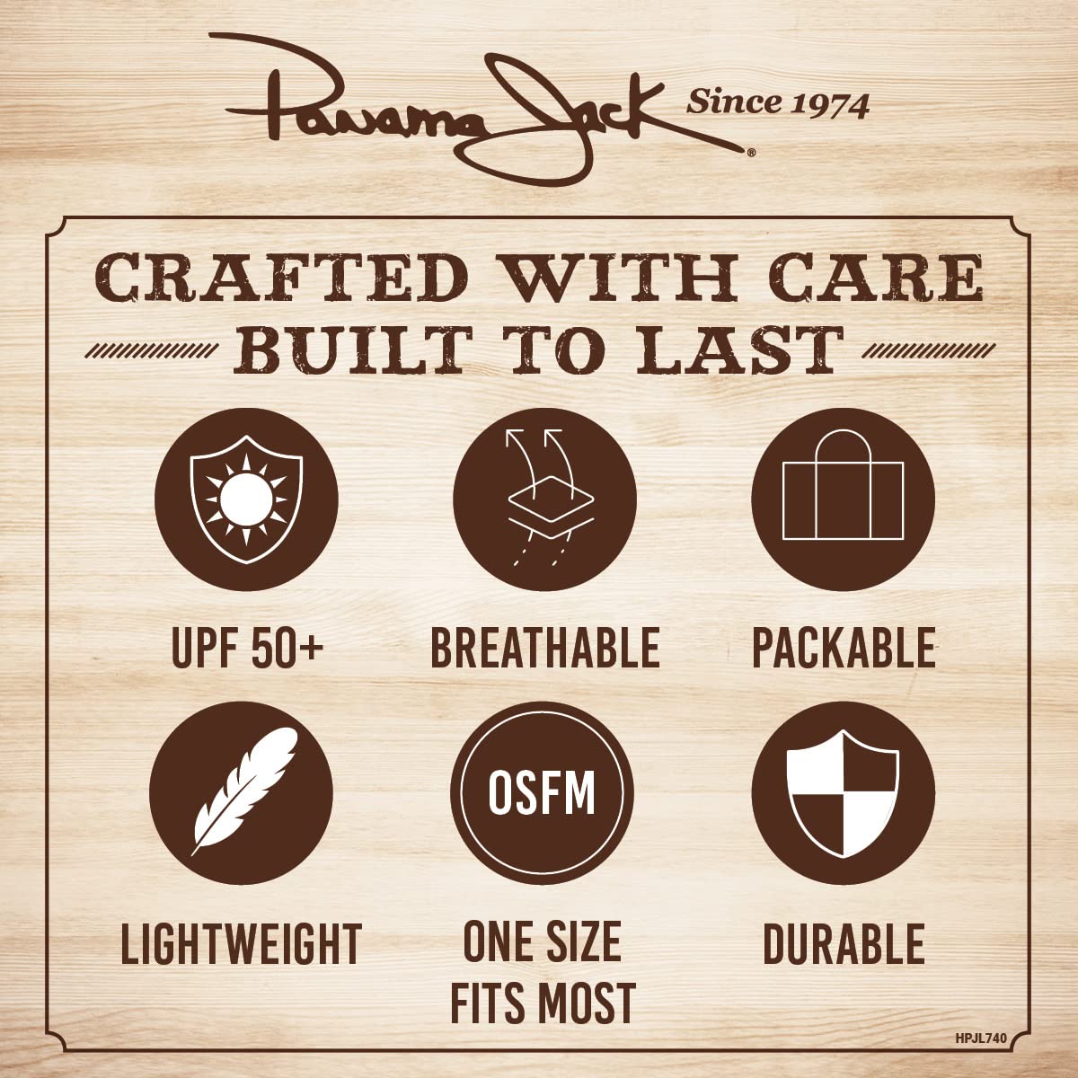Panama Jack 3-inch brim offers ample sun coverage.