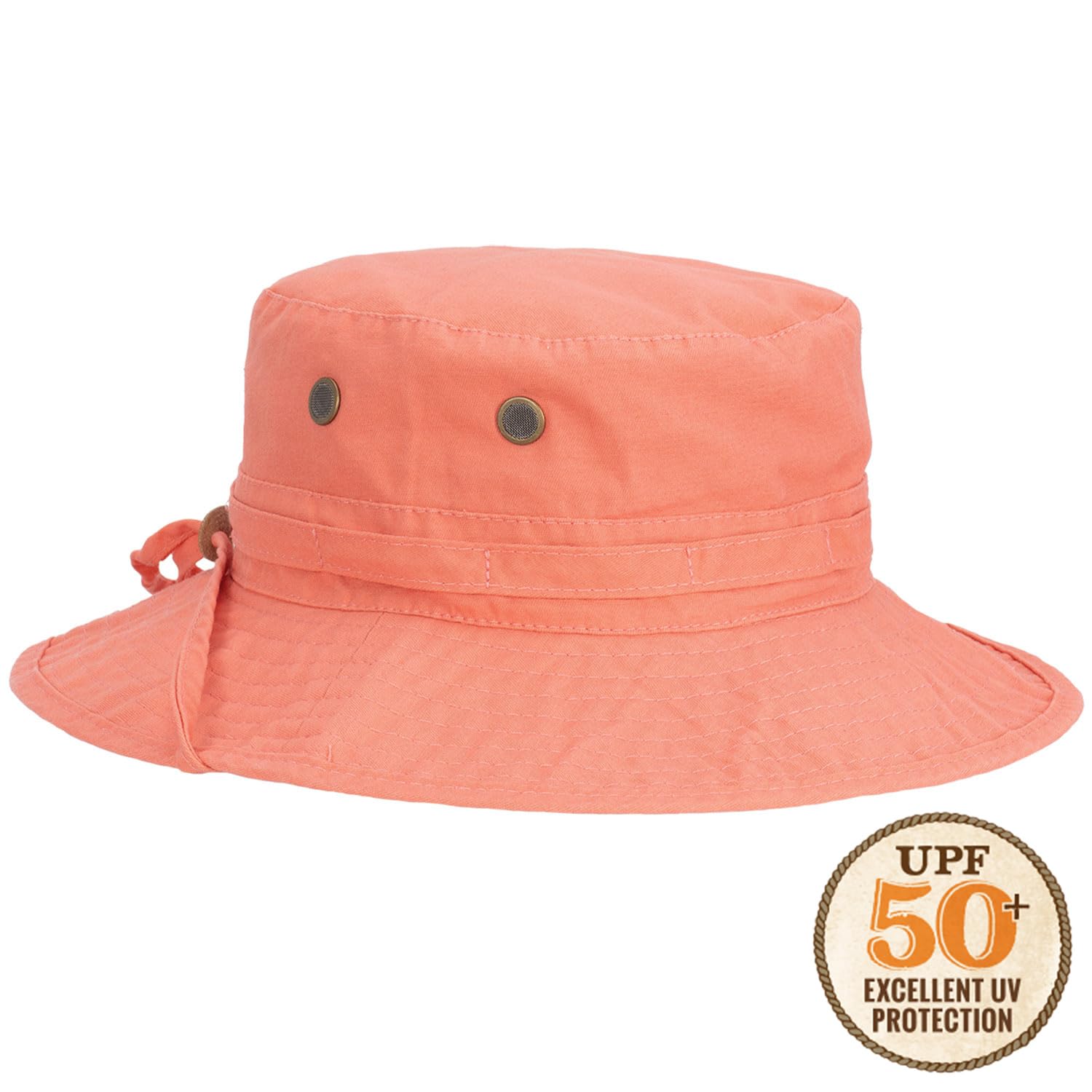 Panama Jack adjustable chin cord for secure, comfortable fit.