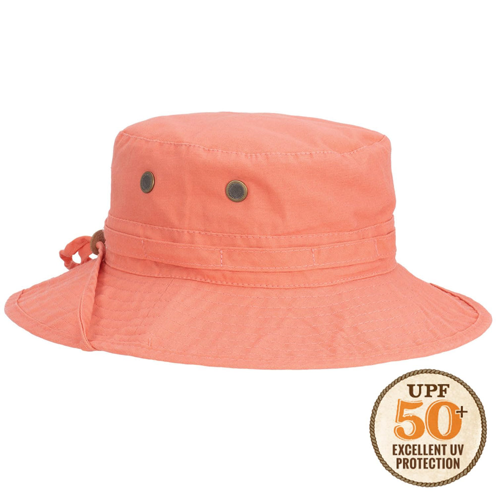 Panama Jack adjustable chin cord for secure, comfortable fit.