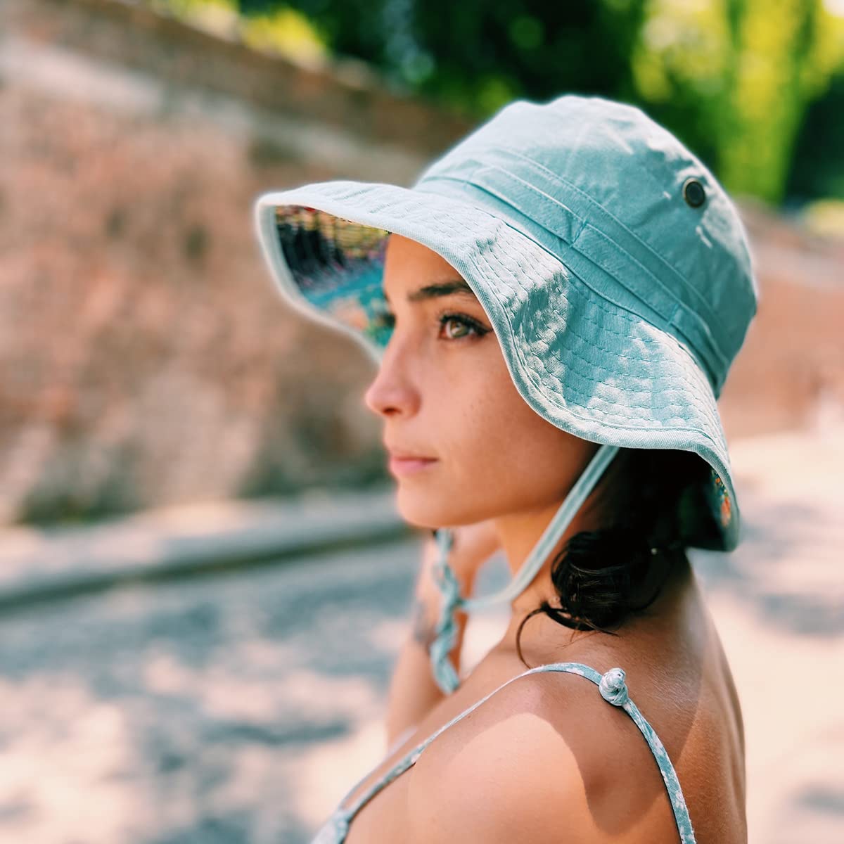 Panama Jack coral hat for bold beach-ready color.