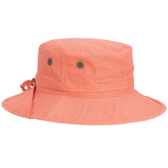 Panama Jack women's bucket hat with palm print underbrim for stylish sun protection.