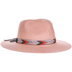 Panama Jack women's safari hat with handwoven paper braid straw for sun protection.