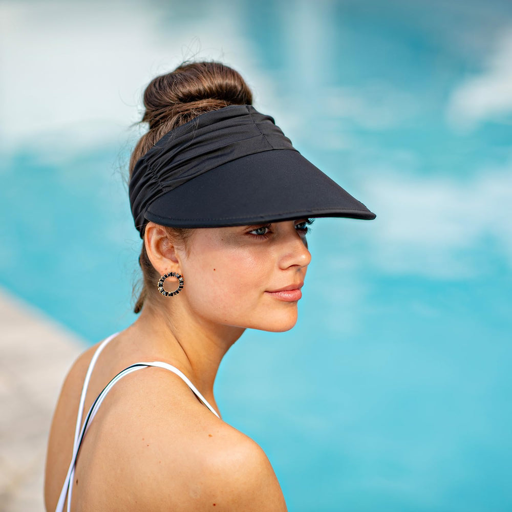 Panama Jack 4-inch brim visor provides ample shade.