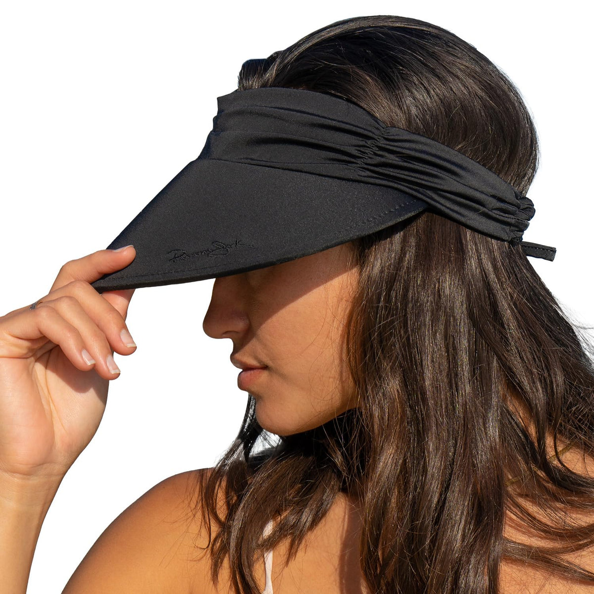 Panama Jack women's sun visor hat lightweight and packable for travel.