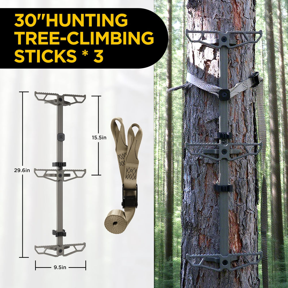 Panbofoda aluminum 6061 climbing stick highlights this lightweight design for portable treestand travel.