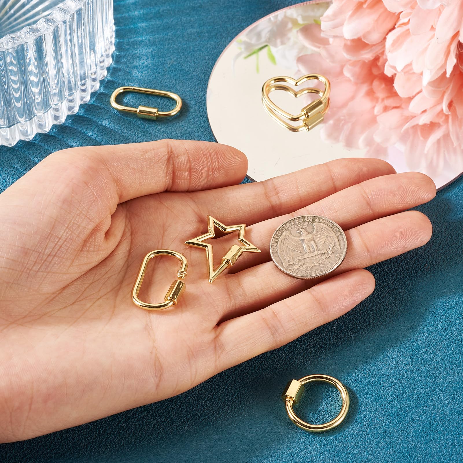 PH PandaHall 18k gold plated finish adds luxe shine and rust resistance.