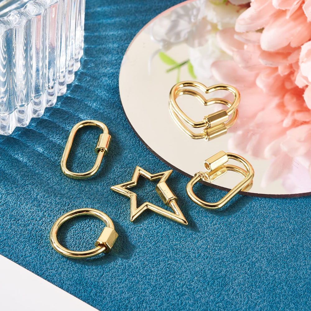 PH PandaHall brass heart lock charm offers a decorative and reliable clasp for bracelets.