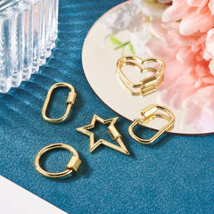 PH PandaHall brass heart lock charm offers a decorative and reliable clasp for bracelets.