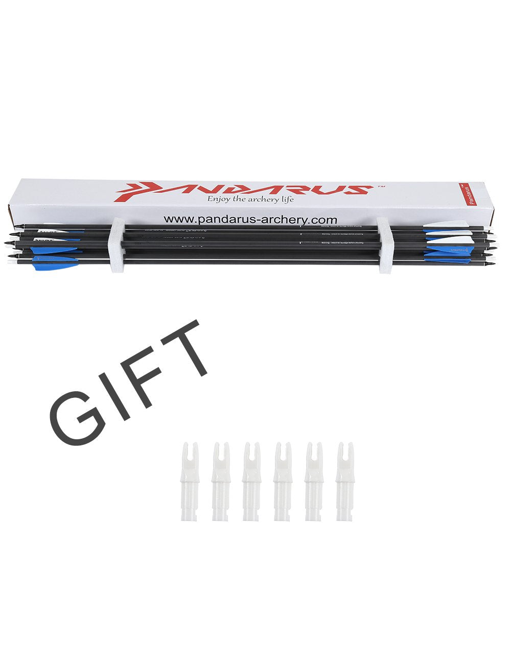 PANDARUS arrows include adjustable nocks for safe, customizable setups.