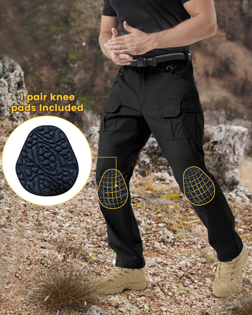 PandaVoy knee pad compatibility image with internal pockets for lightweight pads