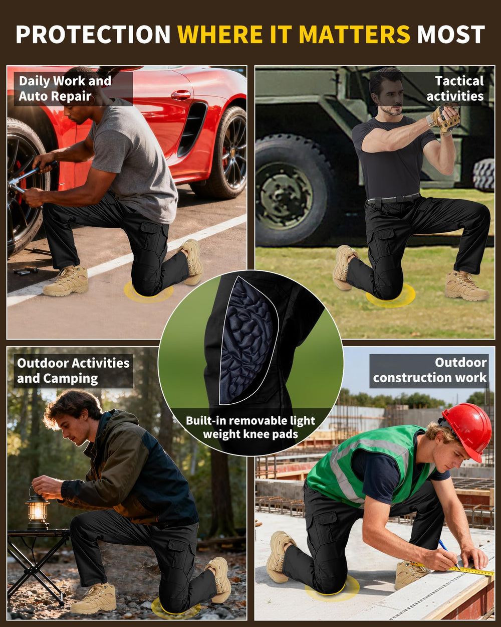 PandaVoy cargo pants feature YKK zippers and robust stitching for daily wear