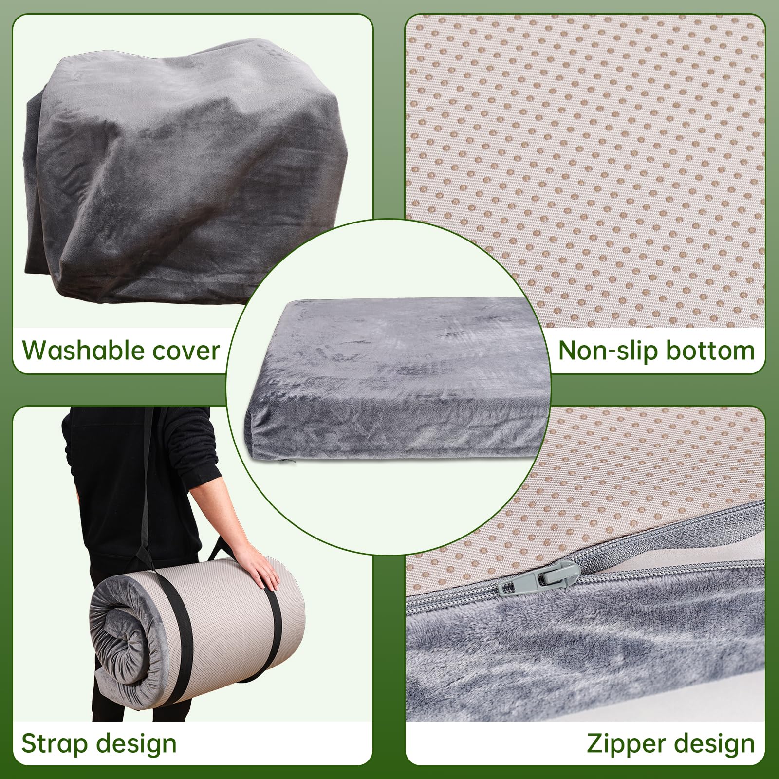 PANDOROOM memory foam core close-up showing supportive comfort