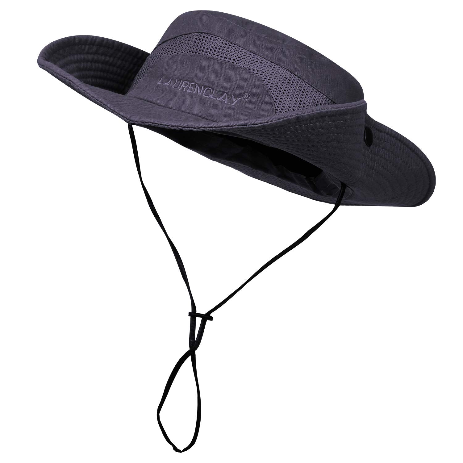 PanPacSight sunhat gray in use outdoors during fishing or beach activities