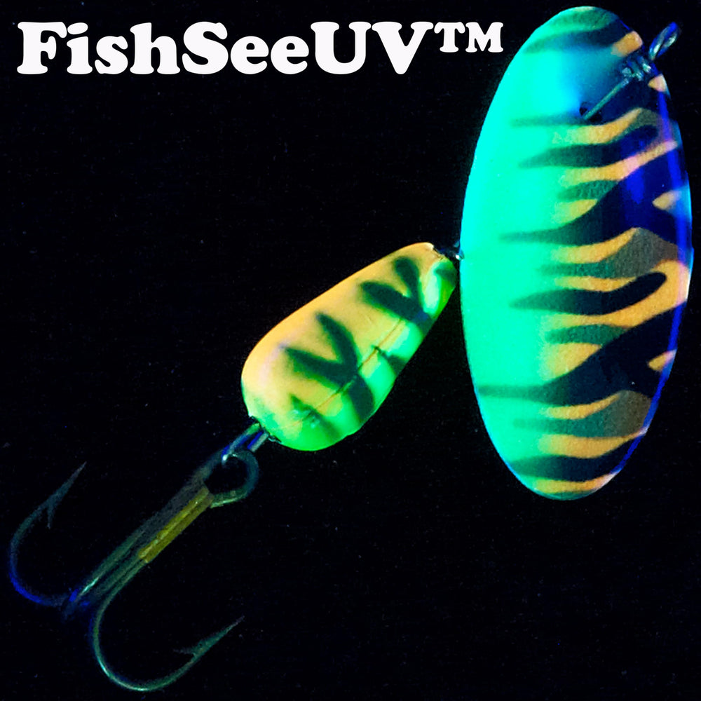 Panier Martin FishSeeUV Vibrant Image iridescent base enhances lure appeal in all lighting.