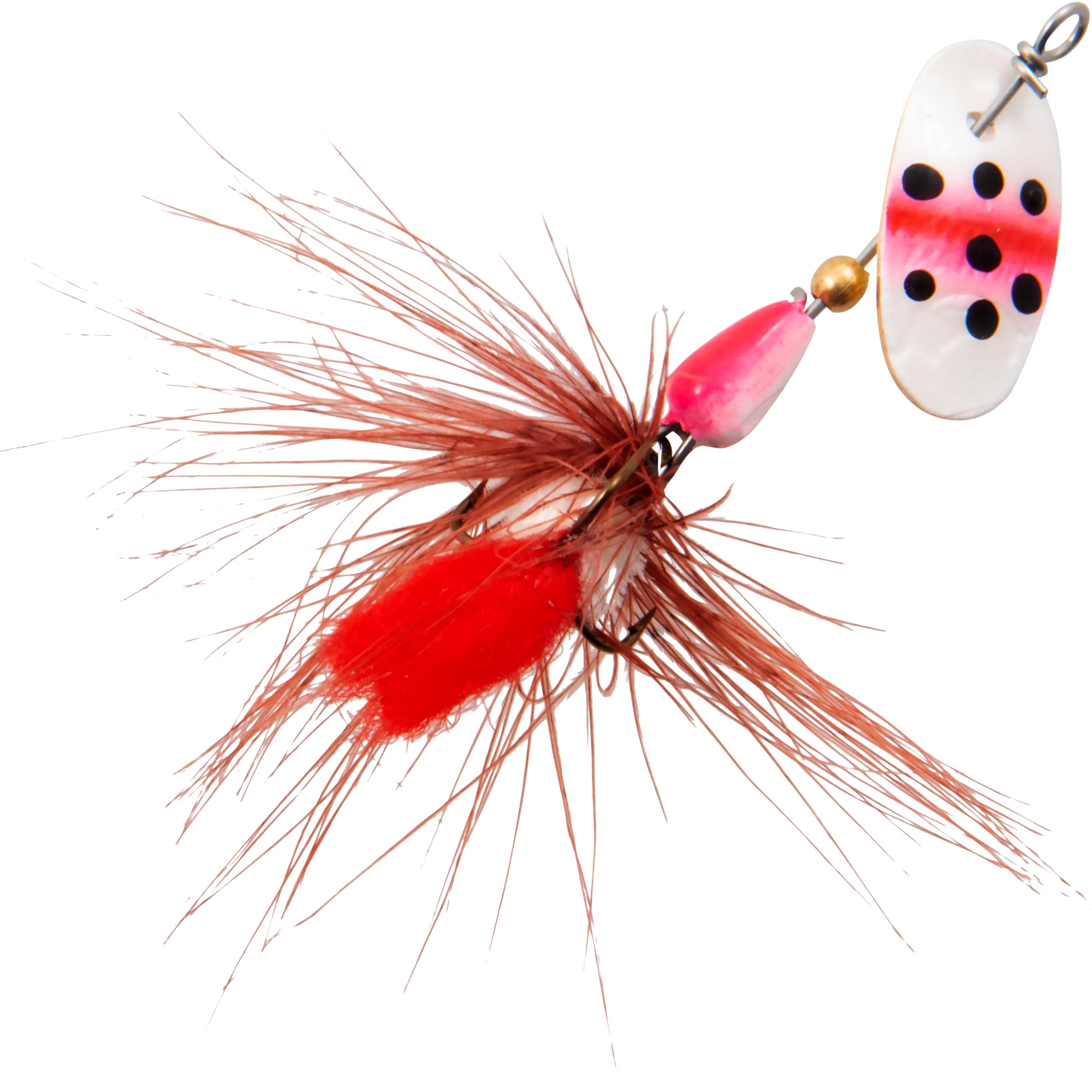 Panther Martin MiniFly teardrop spinner for rainbow trout, showcasing compact design and small-stream action.