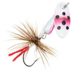 Panther Martin PMRBTSH 2-dressed teardrop spinner for rainbow trout with gold blade attracts trout from afar.