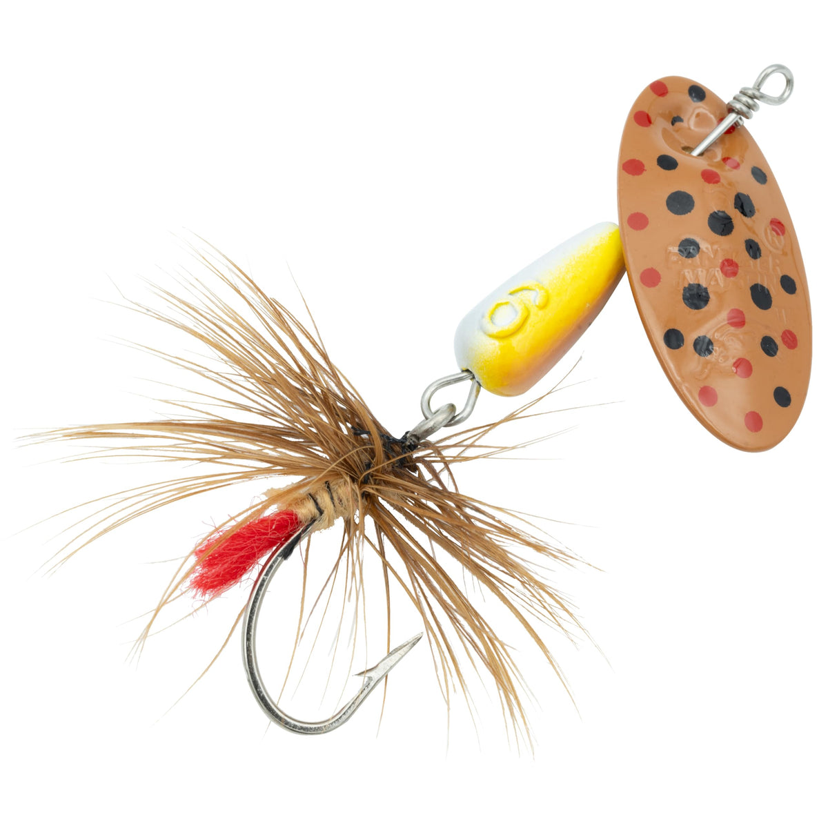 Panther Martin single-hook dressed teardrop spinner ideal for brook trout fishing.