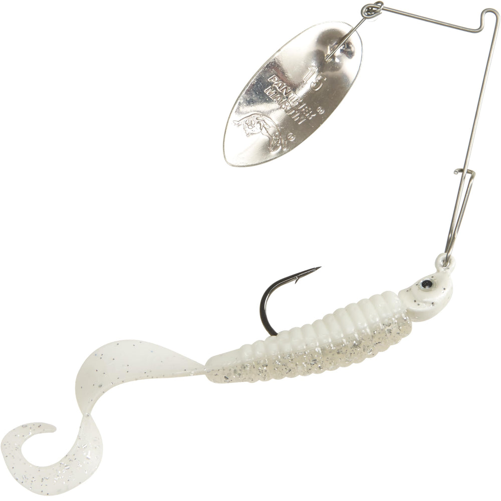 Panter Martin Sonic SizzleTail 15ST Silver White Ice lure ready for saltwater and freshwater fishing