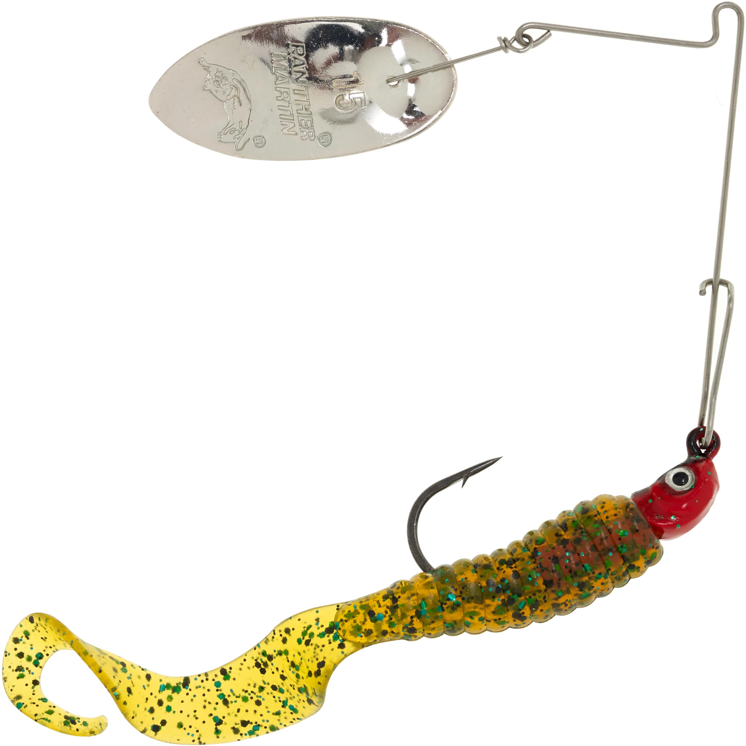 Panth­er Martin Sonic SizzleTail jighead 1/4 oz for redfish and sea trout, strong vibrations.