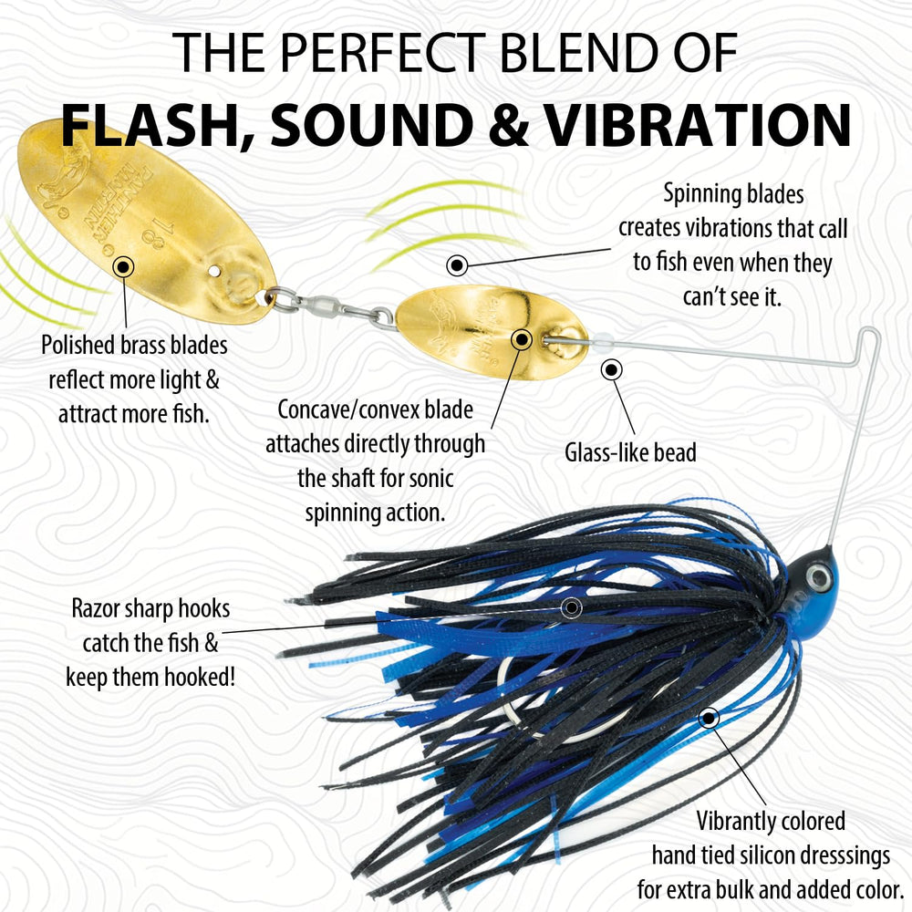 SonicThumper blade action with beads and colors boosts water vibrations