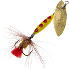 Panther Martin WillowStrike Regular Fly close-up with gold blade attracting trout