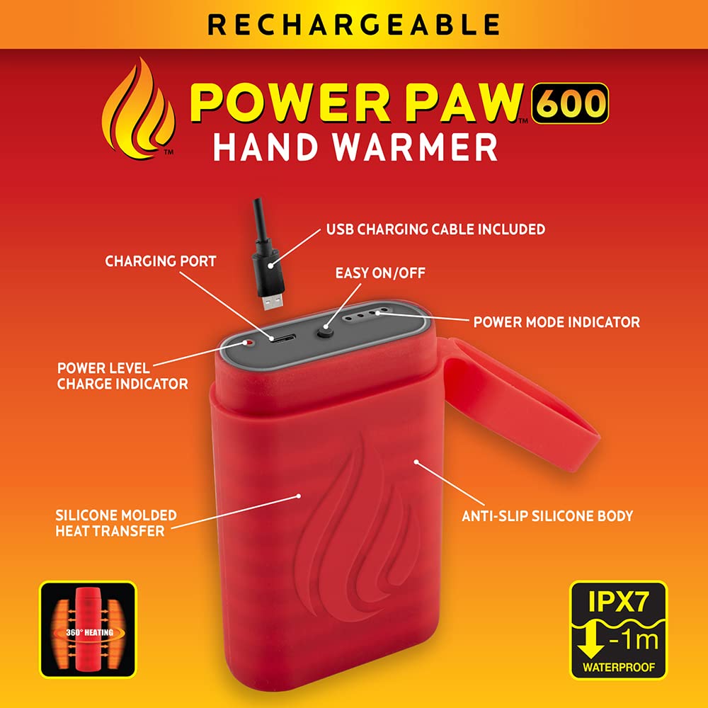 Panther Vision POWERPAW 5000mAh battery powering long-lasting warmth.