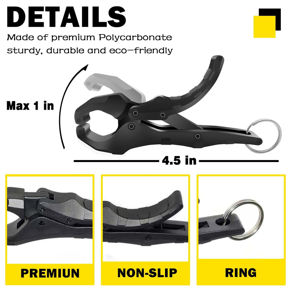 Close-up of non-slip grip on PAPAZOO fish lip gripper