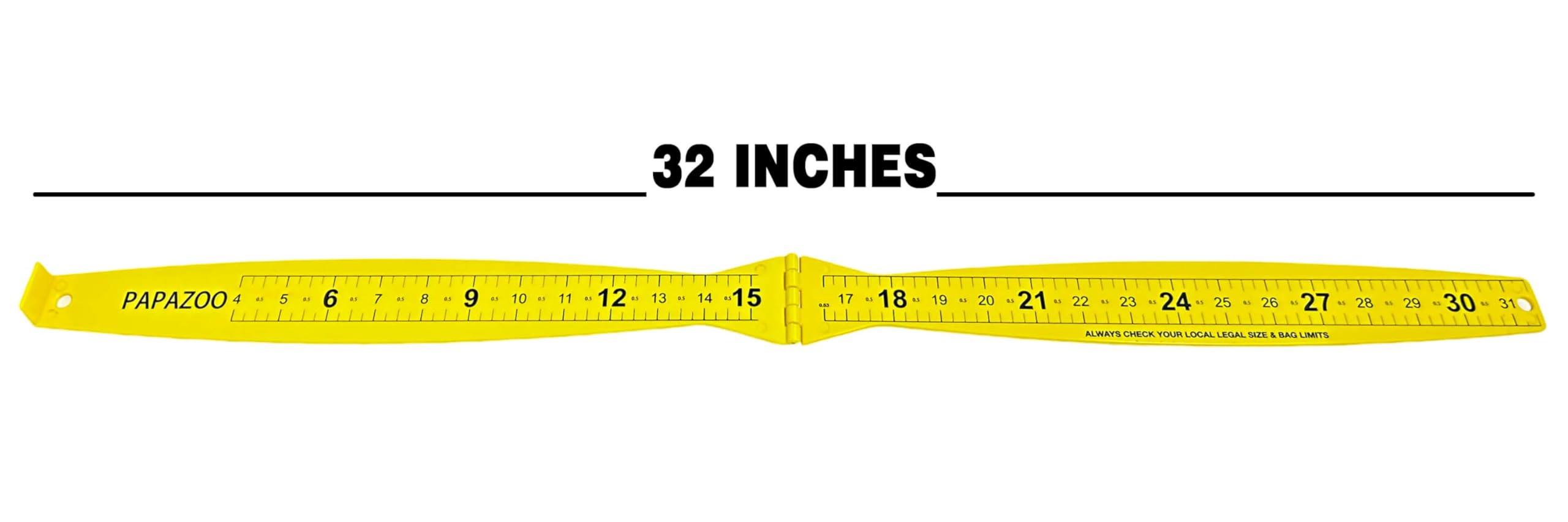 Close-up of measurement scale on PAPAZOO board