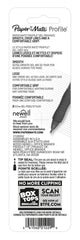 Paper Mate Gel Pen Profile Retractable Blue ink flow shows smooth writing in blue.