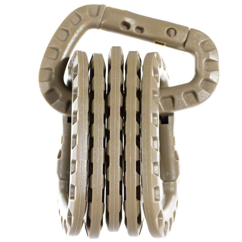 Paracord Planet carabiner keychain on backpack showing lightweight convenience