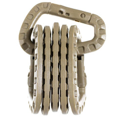 Paracord Planet carabiner keychain on backpack showing lightweight convenience