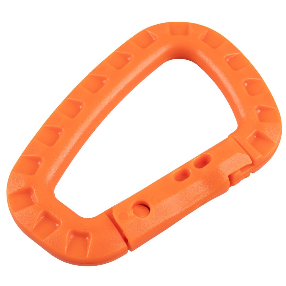 Paracord Planet Tactical Carabiner Keychain six-pack in dark green, practical for camping gear.