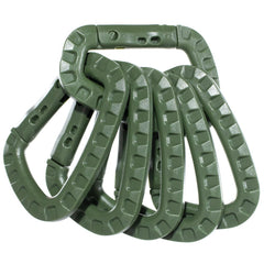 Paracord Planet tactical carabiner keychain in hand, six-pack versatility for outdoor gear and quick access.