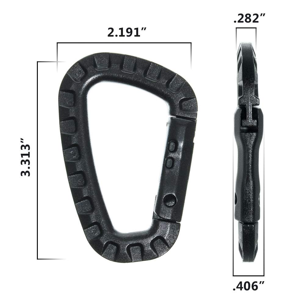 Paracord Planet six-pack carabiner set, ready for camping and travel.