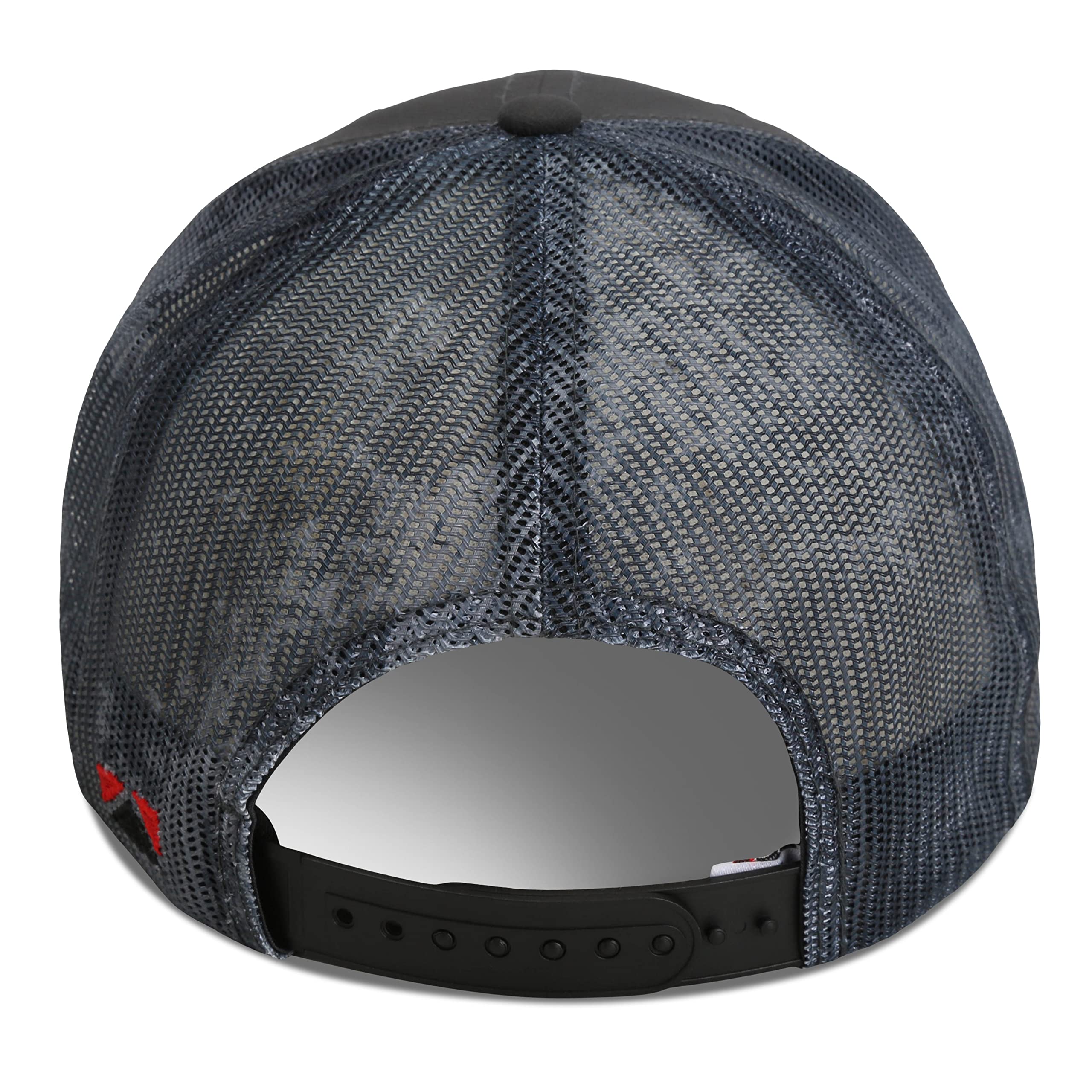 Paramount Outdoors 6-panel rope cap patch detail, stylish fly fishing motif.